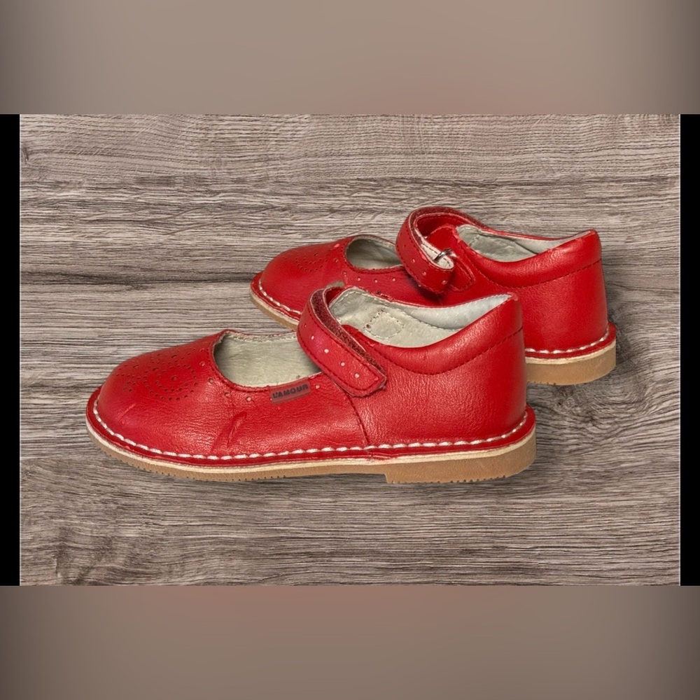 L’Amour Ollie Leather Mary Jane SZ 10 Red